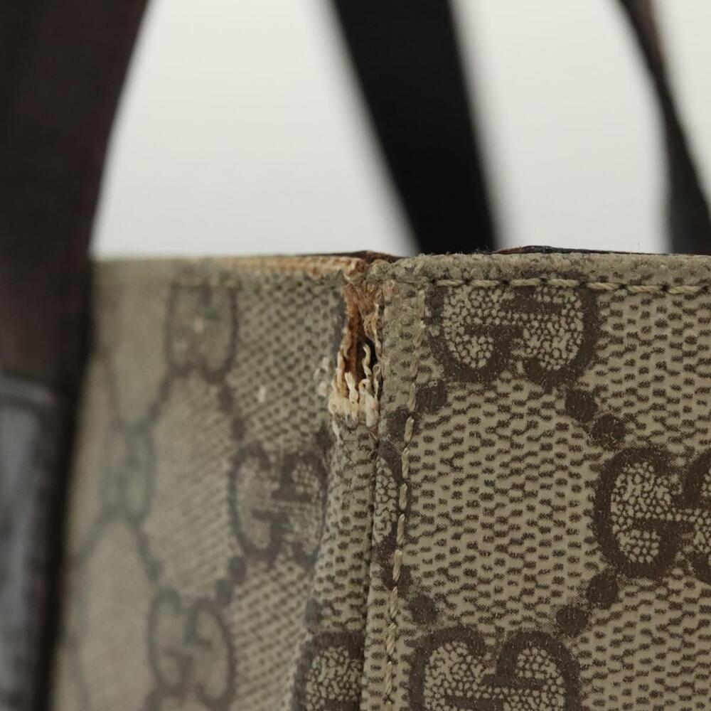 GUCCI GG Supreme Tote Bag Pvc Beige Silver - Picture 5 of 13